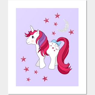 My Little Pony 1980s Unicorn Moondancer Posters and Art